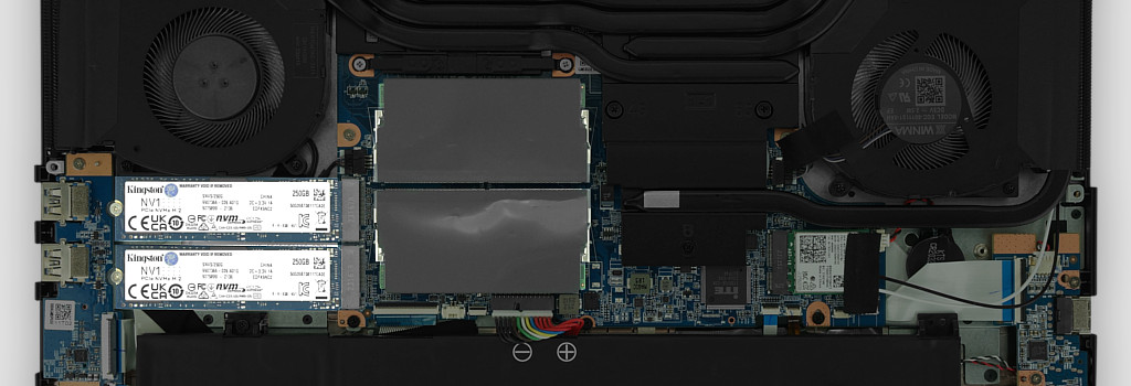 TUXEDO Polaris 15 RAM and SSD location