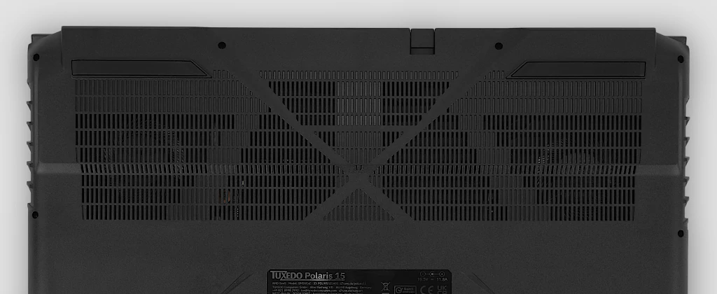 TUXEDO Polaris 15 closeup